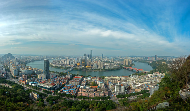 广西柳州市全景图