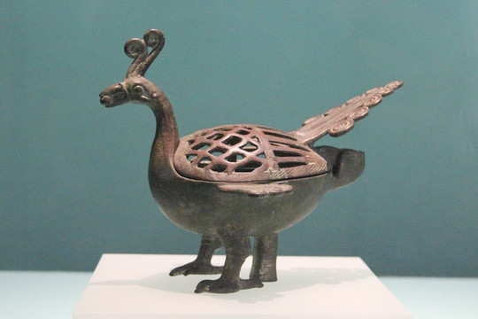 汉代朱雀形铜熏炉