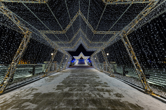 长春世界雕塑公园冰雪乐园夜景