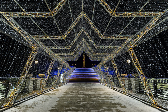 长春世界雕塑公园冰雪乐园夜景