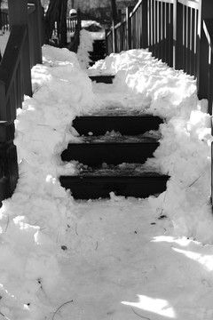 雪下台阶