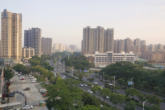 广东惠州市区俯拍