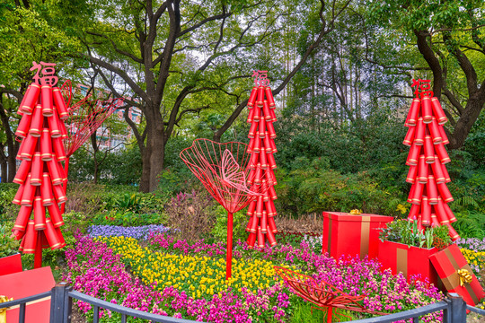 春节街头景观小品