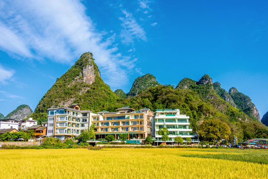 中国广西桂林阳朔遇龙河景区