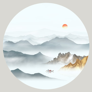 水墨山水画