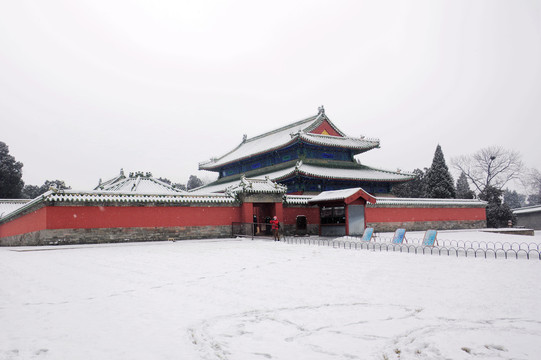 北京天坛北宰牲亭雪景