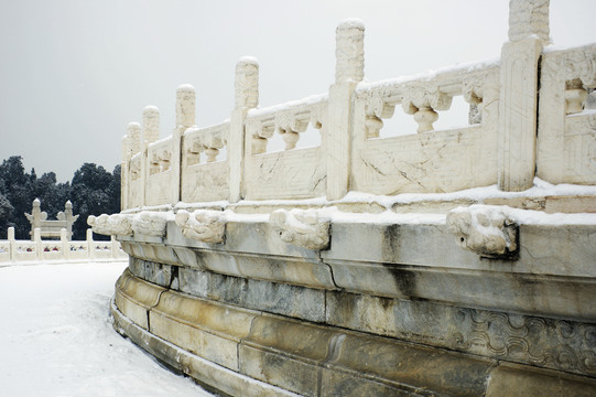 北京天坛圜丘雪景