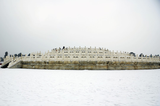 北京天坛圜丘雪景