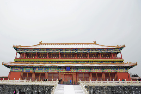 北京故宫体仁阁雪景