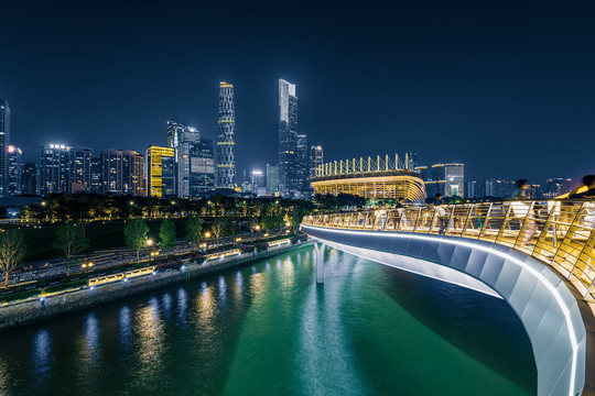 广州城市风光夜景