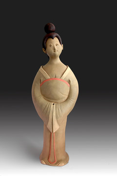 古代仕女陶艺作品