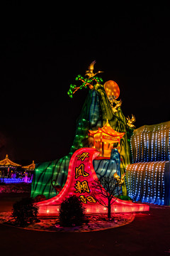 长春南湖公园冰雪灯光展夜景