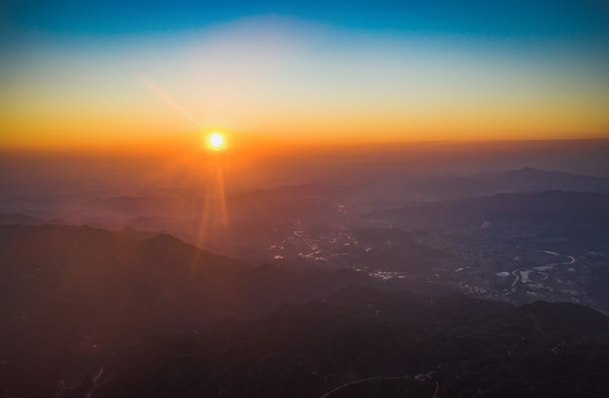 揭西大北山日出航拍