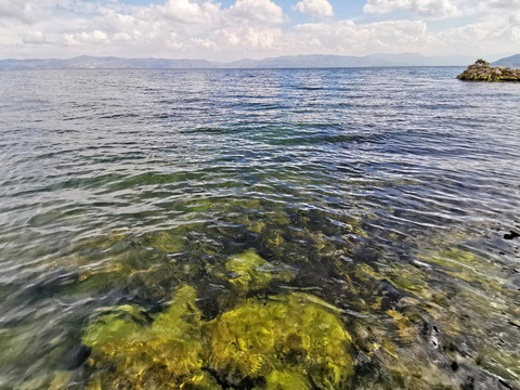 清澈的湖水