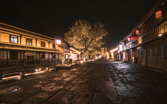 绍兴市上虞区丰惠古镇夜景