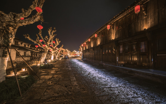 绍兴市上虞区丰惠古镇夜景