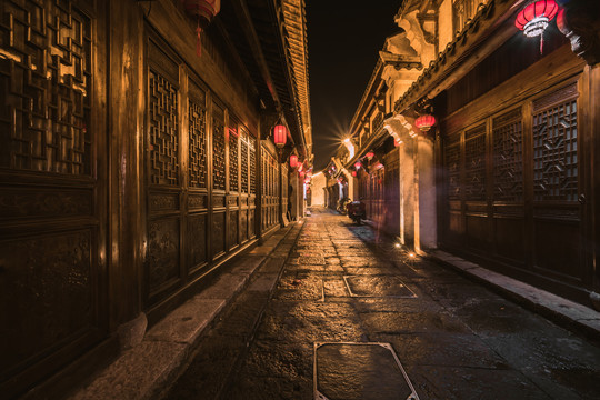 绍兴市上虞区丰惠古镇夜景