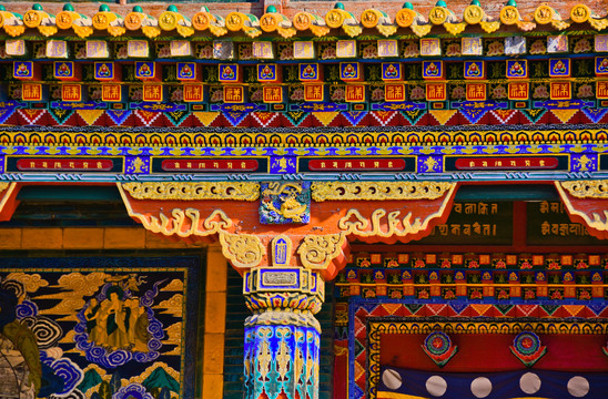 藏族斗拱彩绘