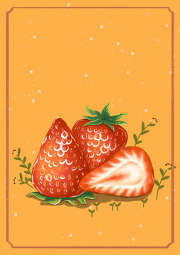 插画草莓