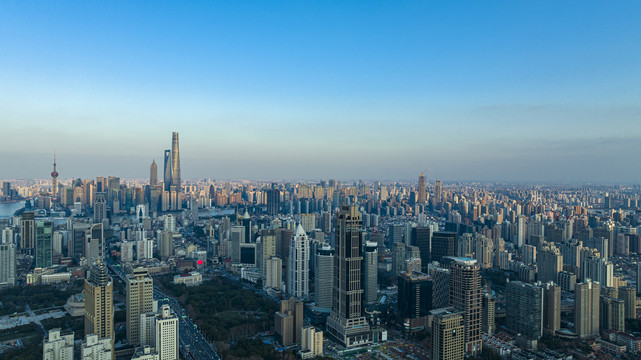 上海天际线全景航拍