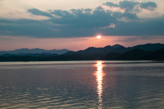 千岛湖日落