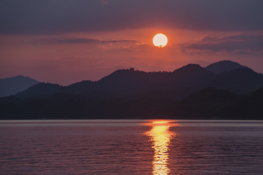 千岛湖日落