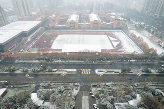 城市雪景