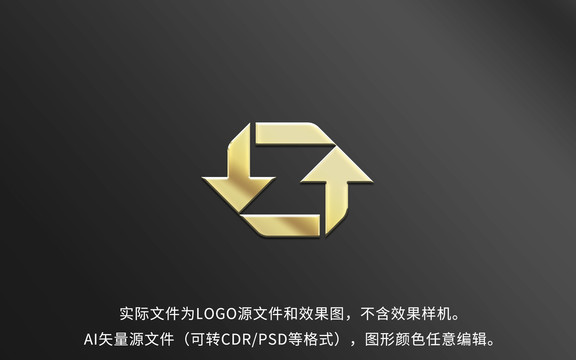 Z字母箭头logo环保标志