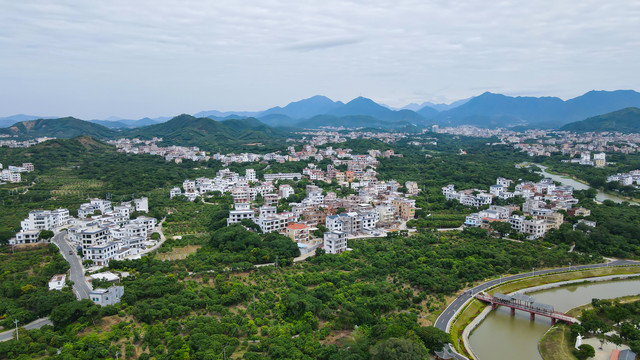 航拍美丽乡村新农村建设