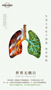 戒烟创意宣传海报