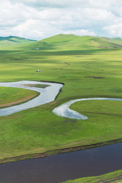 草原牧场河流