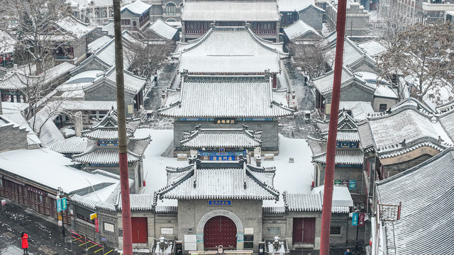 天津天后宫雪景