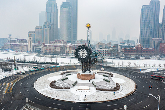 天津雪景