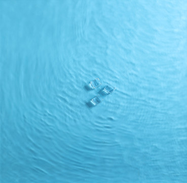 水面波纹涟漪冰块素材