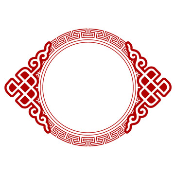 传统文化花纹红