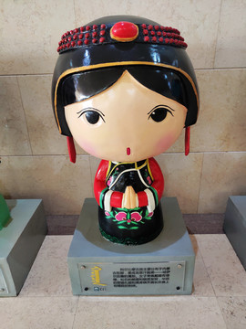 科尔沁蒙古族传统服饰卡通形象
