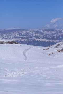 昭通大山包冬季雪山自然风光