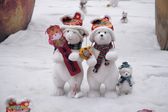 2022春节新年雪地户外装饰