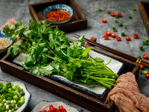 香菜麻辣烫食材