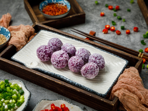 紫薯球麻辣烫食材
