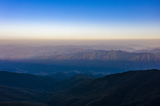 航拍湖南长沙浏阳大围山景区