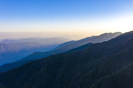 航拍湖南长沙浏阳大围山景区