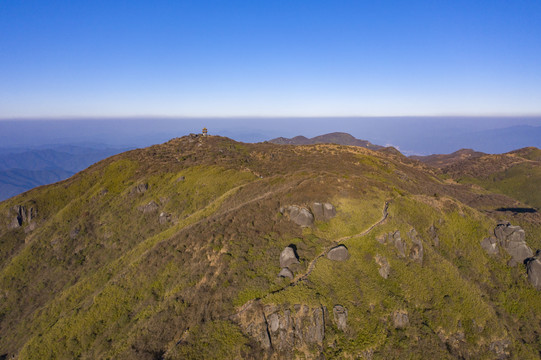 航拍湖南长沙浏阳大围山景区