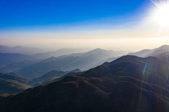 航拍湖南长沙浏阳大围山景区