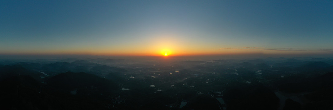 航拍湖南长沙石燕湖景区