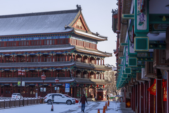 天津杨柳青古镇春节氛围