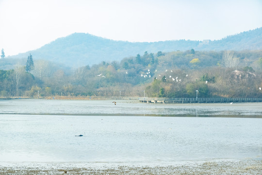 远山湖水