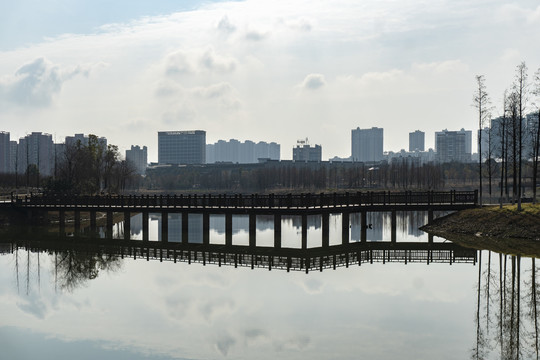 湖北枝江市城市风光