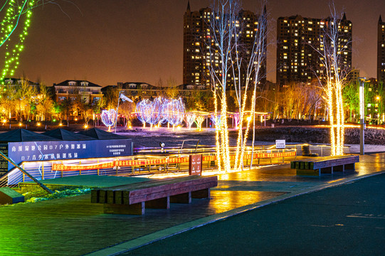 南溪湿地公园夜景