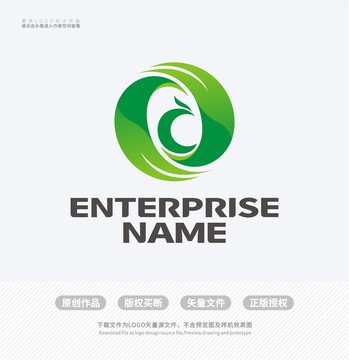 CJ字母凤凰LOGO标志